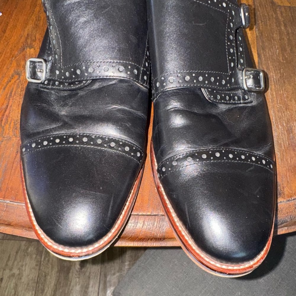 Johnston & Murphy Black Double Monk Strap Oxfords - Picture 5 of 5